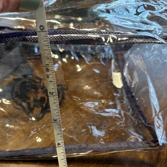 Clear Chicago Bears Stadium Tote Bag with Blue Straps - Picture 3 of 5